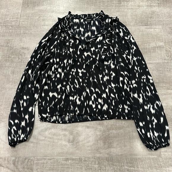 Express women’s abstract long sleeve top - Picture 1 of 7